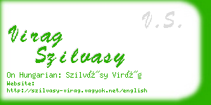 virag szilvasy business card